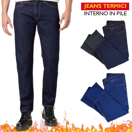 Jeans uomo imbottito pile - uomo,