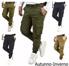 Pantaloni Cargo Uomo Slim Con