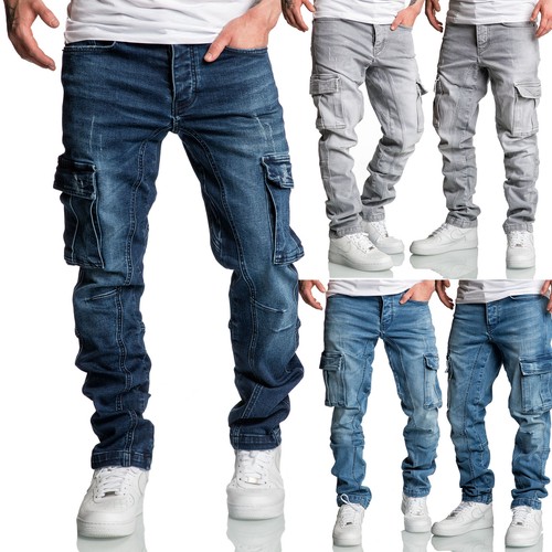 Jeans cargo uomo regular - , slim